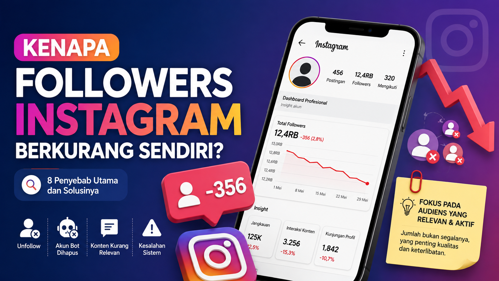 Kenapa followers Instagram berkurang sendiri dan penyebabnya