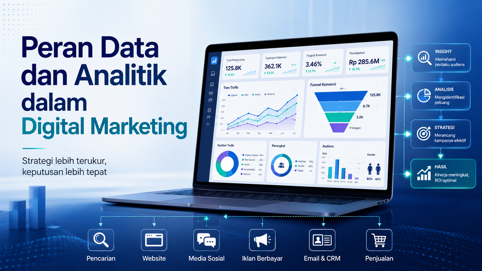 Peran data dan analitik dalam meningkatkan strategi digital marketing