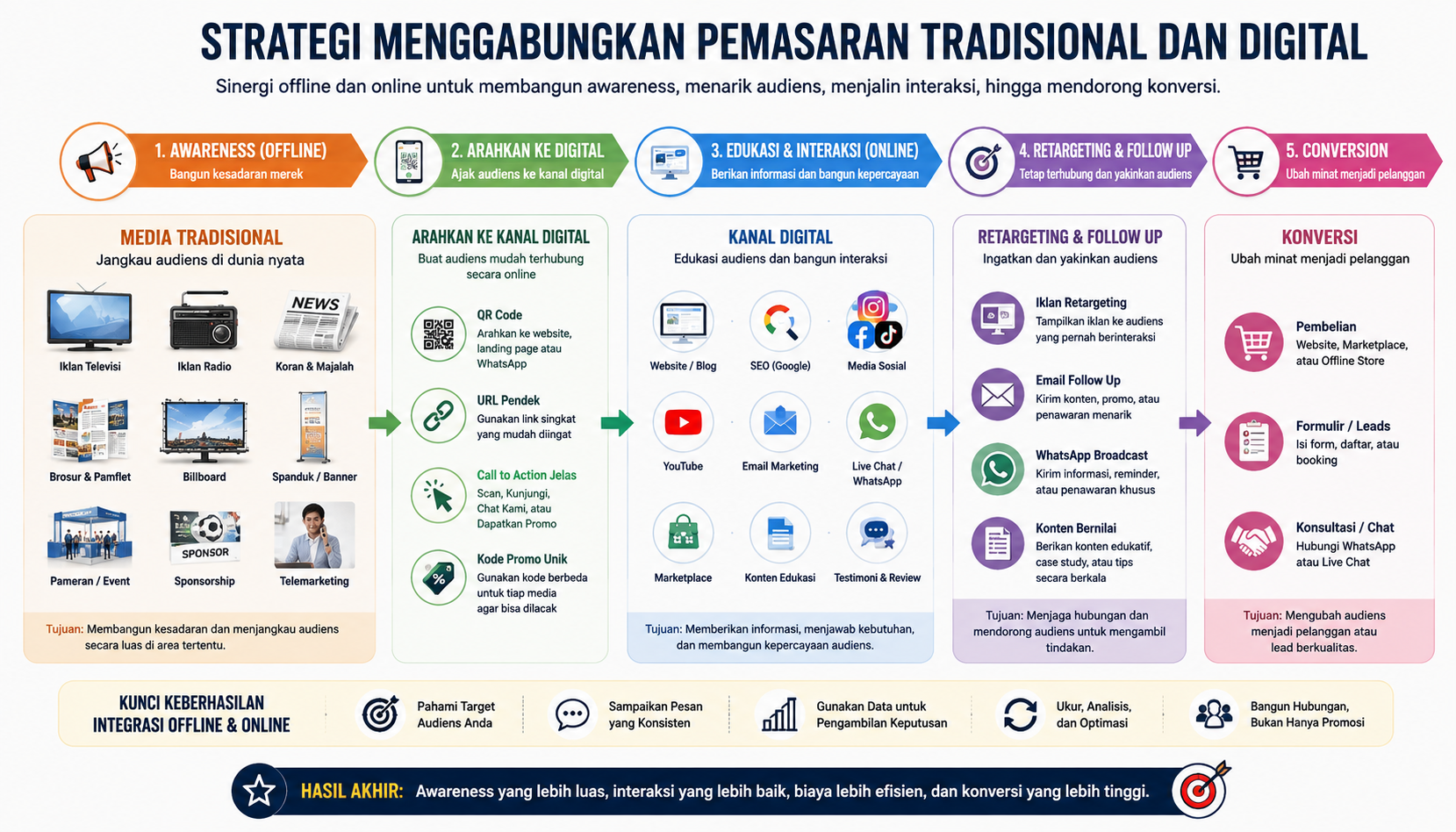 Strategi menggabungkan pemasaran tradisional dan digital