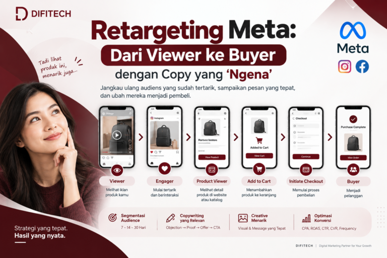 Retargeting Meta Ads dari viewer menjadi buyer menggunakan Custom Audience